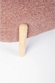 Terrakotta színű buklé párnázott pad Dayla – Bizzotto