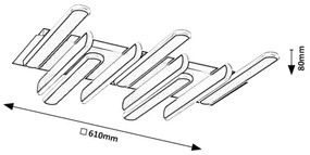 Rabalux 71049 - LED mennyezeti lámpa SINDRI LED/46W/230V
