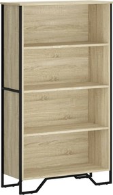 vidaXL sonoma tölgy szerelt fa könyvespolc 80 x 31 x 137,5 cm