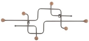 Szürke fém fali fogas 60,5 cm Metro – PT LIVING
