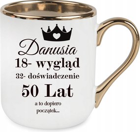 Arany Elegáns Bögre Születésnapra Névnapi ajándék Csak 40 50 60 Év Név
