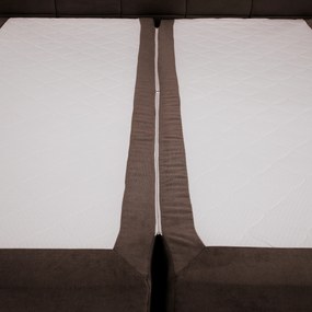 Boxspring ágy, 200x200, barna, APRIL