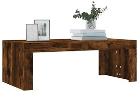 Füstös tölgy színű szerelt fa dohányzóasztal 102 x 50 x 36 cm