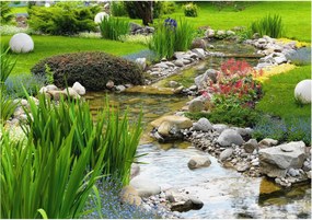 Fotótapéta Flizelin a ház szobájába 3D idilli kert 312x219 ragasztó