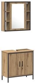 fürdőszoba szekrény Mesteri tölgy 33x33x185.5 cm Mérnöki fa