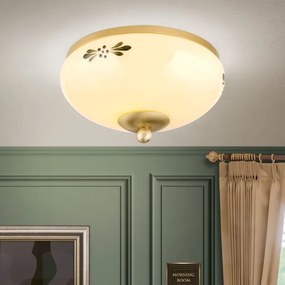 Orion DL 7-672 - Mennyezeti lámpa LANDHAUS 1xE27/60W/230V átm. 21 cm réz/bézs