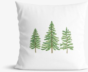 Goldea dekoratív párnahuzat - téli fácskák 45 x 45 cm