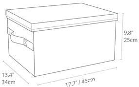 Bézs fedeles textil tárolódoboz 34x45x25 cm Soft Storage – Bigso Box of Sweden