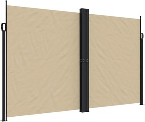 vidaXL bézs behúzható oldalsó napellenző 200 x 1200 cm