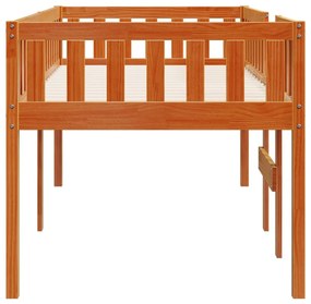 viaszbarna tömör fenyőfa gyerekágy matrac nélkül 90 x 200 cm