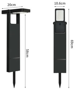 Brilagi - LED napelemes lámpa SUN SPIKE LED/4W/3,7V 2200 mAh IP44