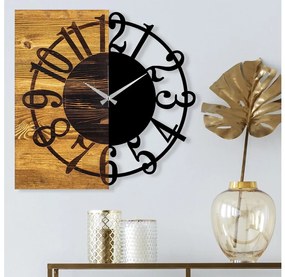 Fali óra 58x58 cm, 1xAA, fa/fém kivitel
