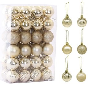 Karácsonyi díszek készlete GOLDBALL arany, 48 db