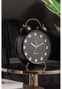 Karlsson 6019BK dizájner asztali óra/ébresztőórafekete, átmérő: 30 cm
