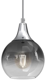 Csillár zsinóron MONTE 1xE27/60W/230V á. 15 cm matt króm