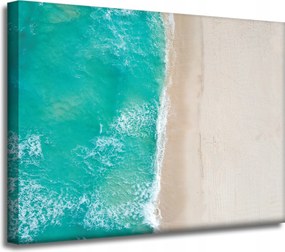 Vászonkép Víz Hullámok Tengerpart Homok 40x30 cm Ideális ajándék