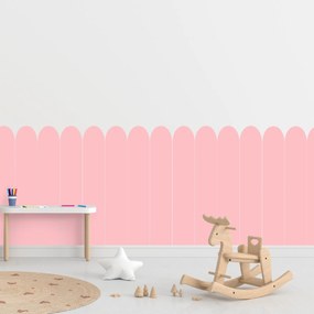 PIPPER. Textil öntapadó tapéta - Boltív - Candy rózsaszín színű Méret: 100cm, Szín: Sápadt