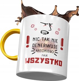 Sárga bögre Antal Barát Kolléga Nyomtatott fényképpel