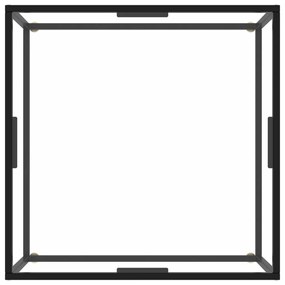 Fekete dohányzóasztal edzett üveggel 80 x 80 x 35 cm