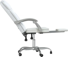 vidaXL fehér műbőr dönthető irodaszék
