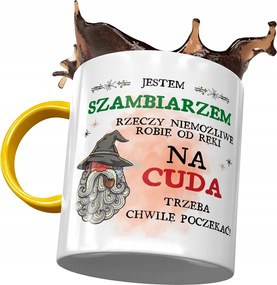 Sárga Bögre A Csodákra Várni kell Nyomtatott Fotóval