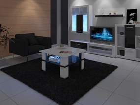 Dohányzóasztal Futura 1 (fehér + fényes fekete). 780004