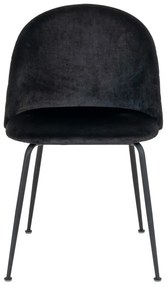 Fekete bársony étkezőszék szett 2 db-os Geneve – House Nordic