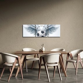 Kép - léggömb szárnyakkal (órával) (90x30 cm)