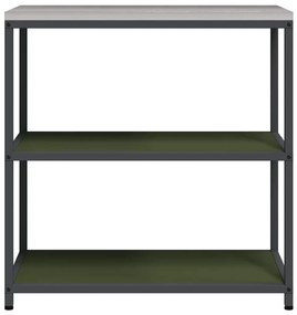 Konyhai tárolópolc polcokkal tárolóval Olívazöld Acél
