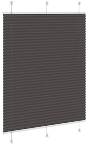 pliszírozott redőny fekete 105x150 cm szövetszélesség 104,4 cm