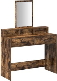 vidaXL Öltözködőasztal fiókkal Füstölt tölgy 100 x 41 x 140 cm Faanyag