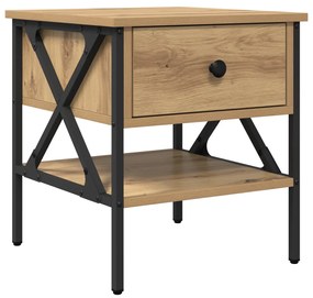 Éjjeli asztalok 2 db Kézműves tölgy 40x42x45 cm MDF