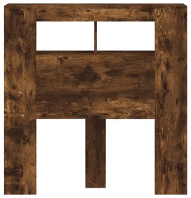 sonoma tölgy színű szerelt fa LED-es fejtámla 100x18,5x103,5 cm