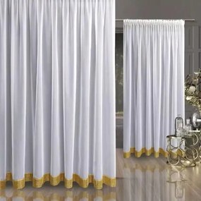 Mg Függöny Gyémánt arany-fehér szalaggal 300x250 cm