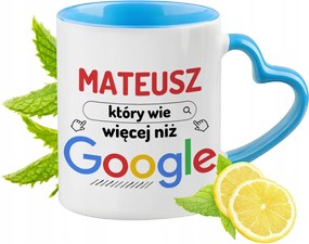 Máténak Kék Bögre Szív Alakú Füllel Kávé Ajándék