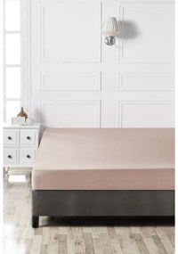 Bézs gumis pamut lepedő 160x200 cm - Mijolnir