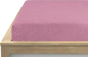 MOLTON fleece gumis lepedő rózsaszín 180 x 200 cm