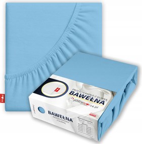 Gumis lepedő 90x200 Vastag Pamut Prémium Oldal 30 cm Kék