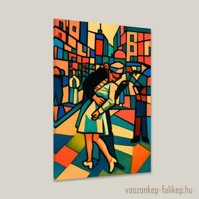 Csók a Time Square-en újragondolva falikép – modern városi hangulat 40x60cm