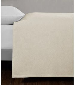 Krémszínű pamut ágytakaró franciaágyra 200x230 cm Serenity – Mijolnir