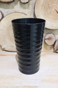 Fekete kegyeleti váza 26cm