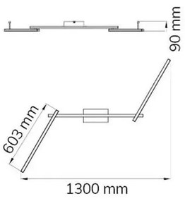 Wofi 9163.03.01.0000 - LED Felületre szerelhető csillár CLAY 3xLED/10W/230V