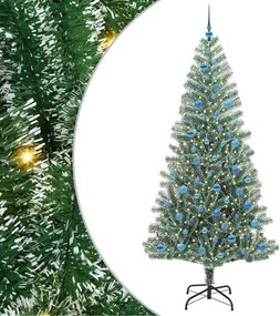 vidaXL Mű karácsonyi fa hóval borítva LED fényekkel 300 LED-del 240 cm