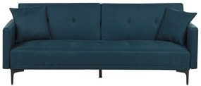 Kék szövet kanapéágy LUCAN Beliani