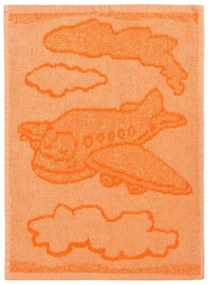 Plane orange gyermek törölköző, 30 x 50 cm