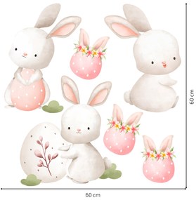 PIPPER. Textil falmatrica "Húsvéti nyuszik"
