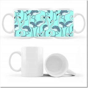 Flamini Flamingo fényképes bögre Türkiz