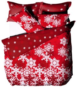 B.E.S. Petrovice Flanel ágynemű Vörös téli mese,140 x 200 cm, 70 x 90 cm