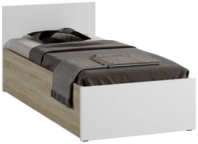 AMI nábytek DM1 ágy 90x200cm fehér + sonoma tölgy