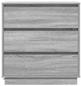 Éjjeli szekrény LED világítással Szürke Sonoma 71x34,5x75 cm MDF